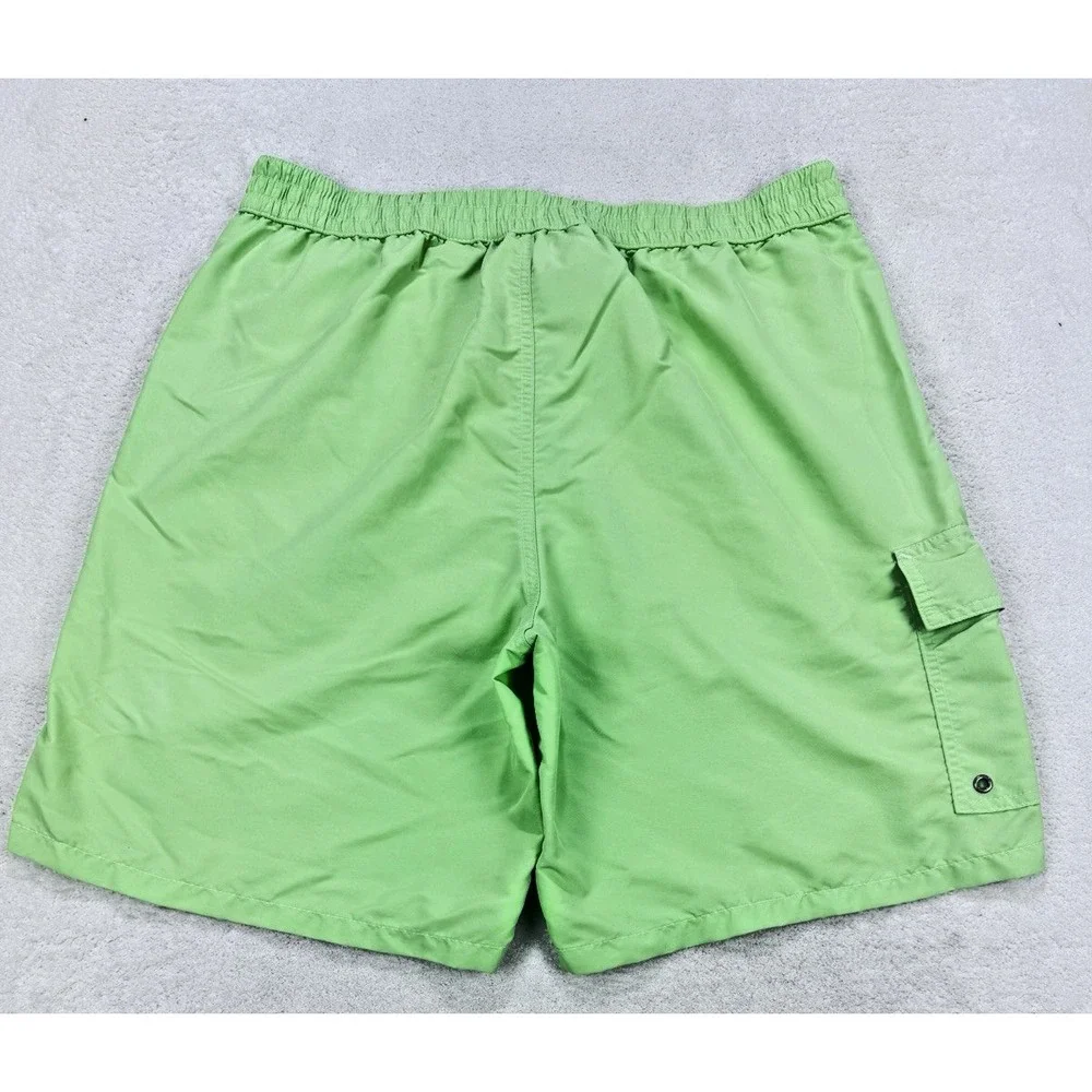 Polo Ralph Lauren Men's L Lime Green Mesh Lined Swim Trunks Pony Logo‎ Cargo